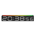 Ceas decorativ ecran LED RGB functie de captare a sunetului afisare ora alarma 3 niveluri de reglare a luminozitatii