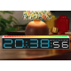 Ceas decorativ ecran LED RGB functie de captare a sunetului afisare ora alarma 3 niveluri de reglare a luminozitatii
