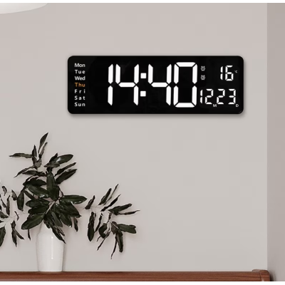 Ceas Digital de Perete RD AB6626 afisaj ALB Functie de Termometru Calendar Temporizator Alarma Dubla Ceas Digital de Perete RD AB6626 afisaj ALB Functie de Termometru Calendar Temporizator Alarma Dubla