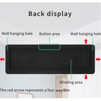 Ceas Digital de Perete RD AB6626 afisaj ALB Functie de Termometru Calendar Temporizator Alarma Dubla Ceas Digital de Perete RD AB6626 afisaj ALB Functie de Termometru Calendar Temporizator Alarma Dubla