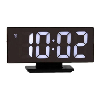 Ceas digital led mirror clock cu afisaj ALB  DS-3618L