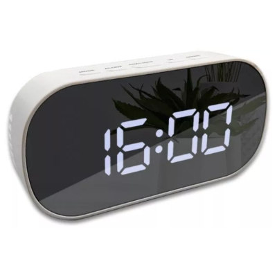 Ceas electronic A118 design modern afisaj LCD alb