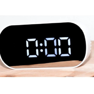 Ceas electronic A118 design modern afisaj LCD alb