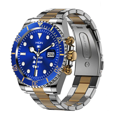 Ceas Smartwatch bratara AURIE otel inoxidabil Bluetooth  ALBASTRU