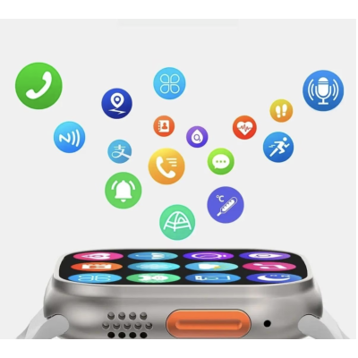 Ceas SmartWatch T800 Ultra 2 Notificari Apel si Retele Sociale Monitorizare Ritm Cardiac