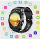 Ceas Smartwatch V8 cu functie apelare SMS camera Bluetooth Android Negru