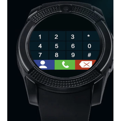 Ceas Smartwatch V8 cu functie apelare SMS camera Bluetooth Android Negru