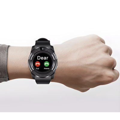 Ceas Smartwatch V8 cu functie apelare SMS camera Bluetooth Android Negru