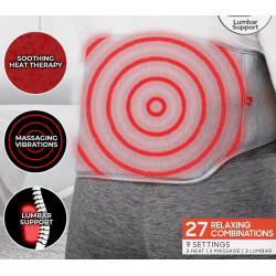 Centura lombara cu masaj vibratii si terapie cu caldura 27 moduri relaxare suport spate