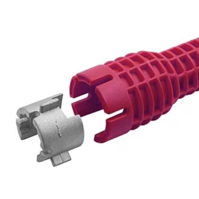 Cheie multifunctionala rosie pentru instalatii sanitare 3 capete interschimbabile