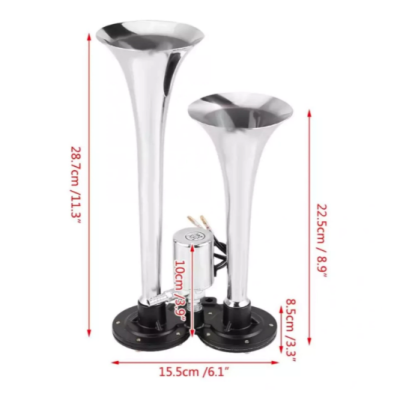 Claxon auto Camion cu 2 goarne 12V electrovalva inclusa