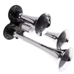 Claxon Auto Puternic 12V / 24V cu 3 Goarne Electrovalva Inclusa