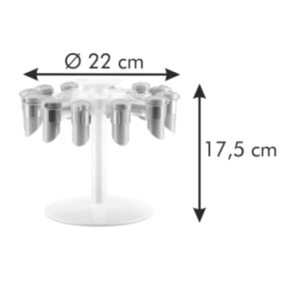Cleme cu orificii pentru plicuri de condimente 12 buc cu suport Drept