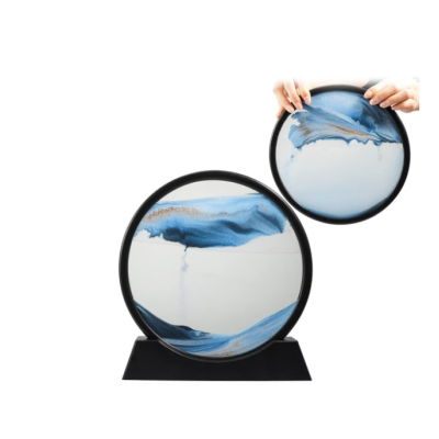 Clepsidra Albastra decorativa cu nisip miscator 17 cm