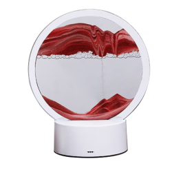 Clepsidra decorativa cu nisip miscator 25 cm ROSU