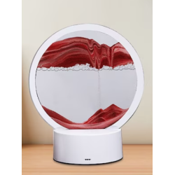 Clepsidra decorativa cu nisip miscator 25 cm ROSU