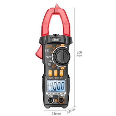 Cleste ampermetric digital S208 pentru masurare tensiune intensitate rezistenta diode si continuite in circuit