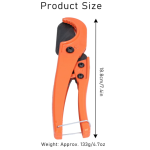 Cleste ergonomic pentru taiat tevi cu lame fixe din otel Pipe Cutter Portocaliu