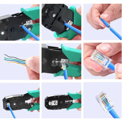 Cleste sertizat mufe RJ45 RJ9 RJ11 Internet si Telefon
