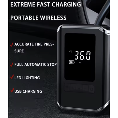 Compresor auto cu display digital 130PSI wireless Putere 60W