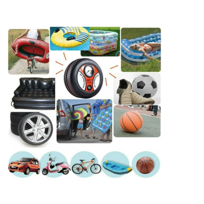 Compresor auto pentru anvelope masini si biciclete in forma de roata