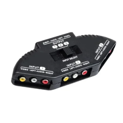 Comutator de semnal video AV Andowl Q AU52 model 3 in 1 negru