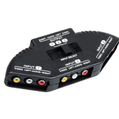 Comutator de semnal video AV Andowl Q AU52 model 3 in 1 negru