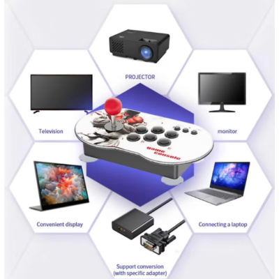 Consola de Jocuri Retro Arcade Jocuri Preinstalate Port HDMI Peste 15000 de Jocuri Design Compact