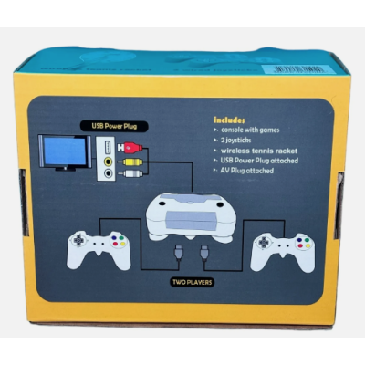 Consola EONY cu 3000 de jocuri incorporate cu racheta de tenis si intrare USB alimentare la retea