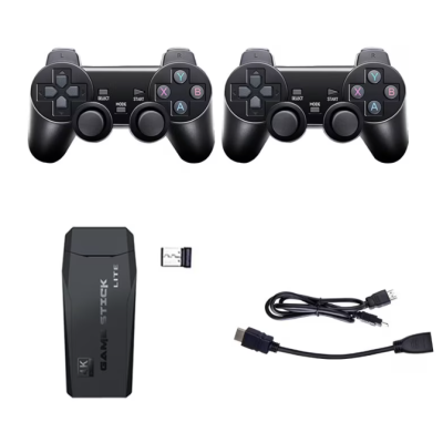 Consola Game stick cu peste 20000 de jocuri incorporate 2 controlere wireless iesire HDM