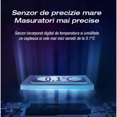 Contor inteligent WiFi Q WD01 temperatura si umiditate display LCD 2.9inch