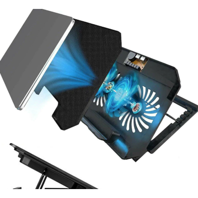 Cooler (racitor) laptop Q-SR03 silentios 13inch cu 2 ventilatoare USB negru