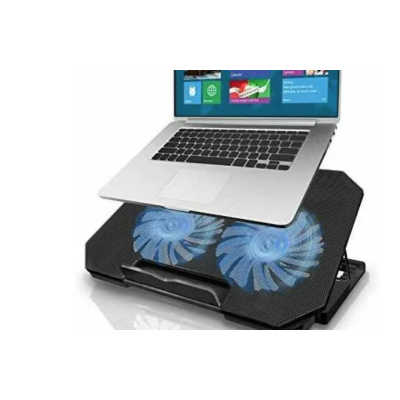 Cooler laptop Q SR03 silentios cu 2 ventilatoare USB negru