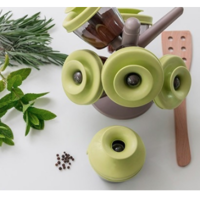 Copacel Spice Rack cu 6 recipiente pentru condimente + suport inclus