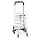 Cos de cumparaturi pliabil cu 4 roti argintiu