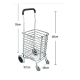 Cos de cumparaturi pliabil cu 4 roti argintiu