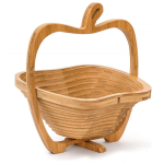 Cos de fructe pliabil in forma de mar din bambus