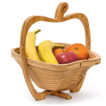 Cos de fructe pliabil in forma de mar din bambus