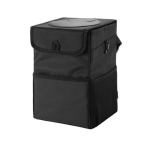 Cos de gunoi auto pliabil cu buzunare de depozitare Negru