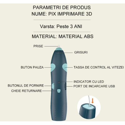 Creion de imprimare 3D Desene Pictura Graffiti Reglare Viteza