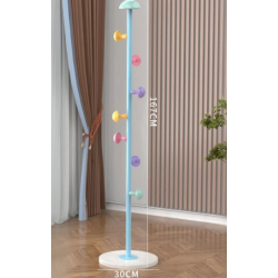 Cuier pentru haine 7 carlige in forma de ciuperca otel carbon 167 x 30 cm ALBASTRU