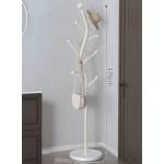 Cuier pentru haine in forma de S cu 7 carlige otel carbon 178 x 30 cm alb