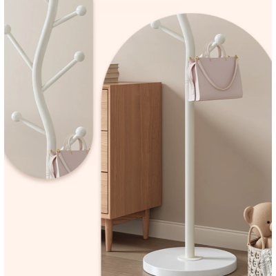 Cuier pentru haine in forma de S cu 7 carlige otel carbon 178 x 30 cm alb