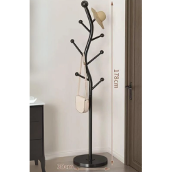 Cuier pentru haine in forma de S cu 7 carlige otel carbon 178 x 30 cm negru