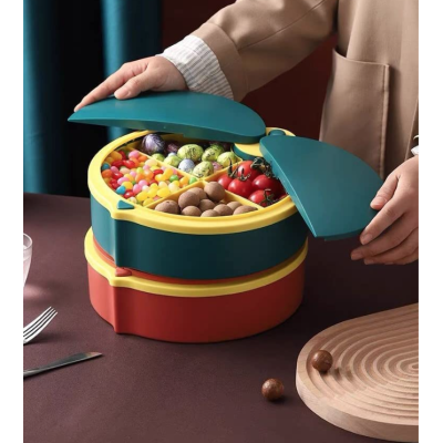 Cutie de depozitare pentru gustari cu 4 separatoare