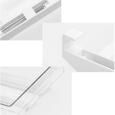 Cutie pentru depozitare oua cu suport prindere la raftul frigiderului