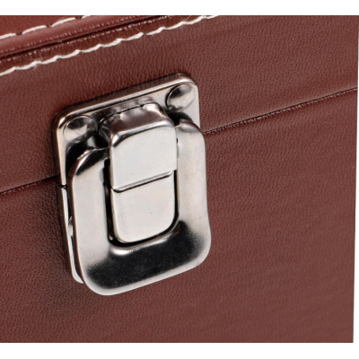 Cutie pentru Vin cu 4 Accesorii Tirbuson taietor capison inel dop metalic PIELE MARO