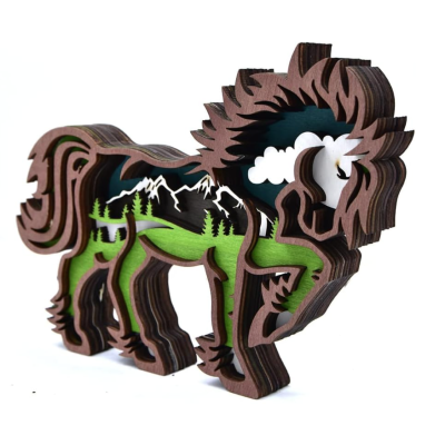 Decoratiune interioara luminoasa forma cal