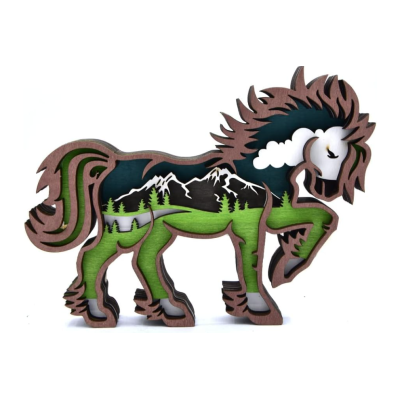 Decoratiune interioara luminoasa forma cal