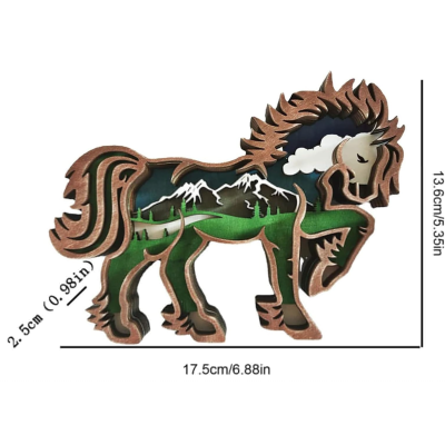 Decoratiune interioara luminoasa forma cal